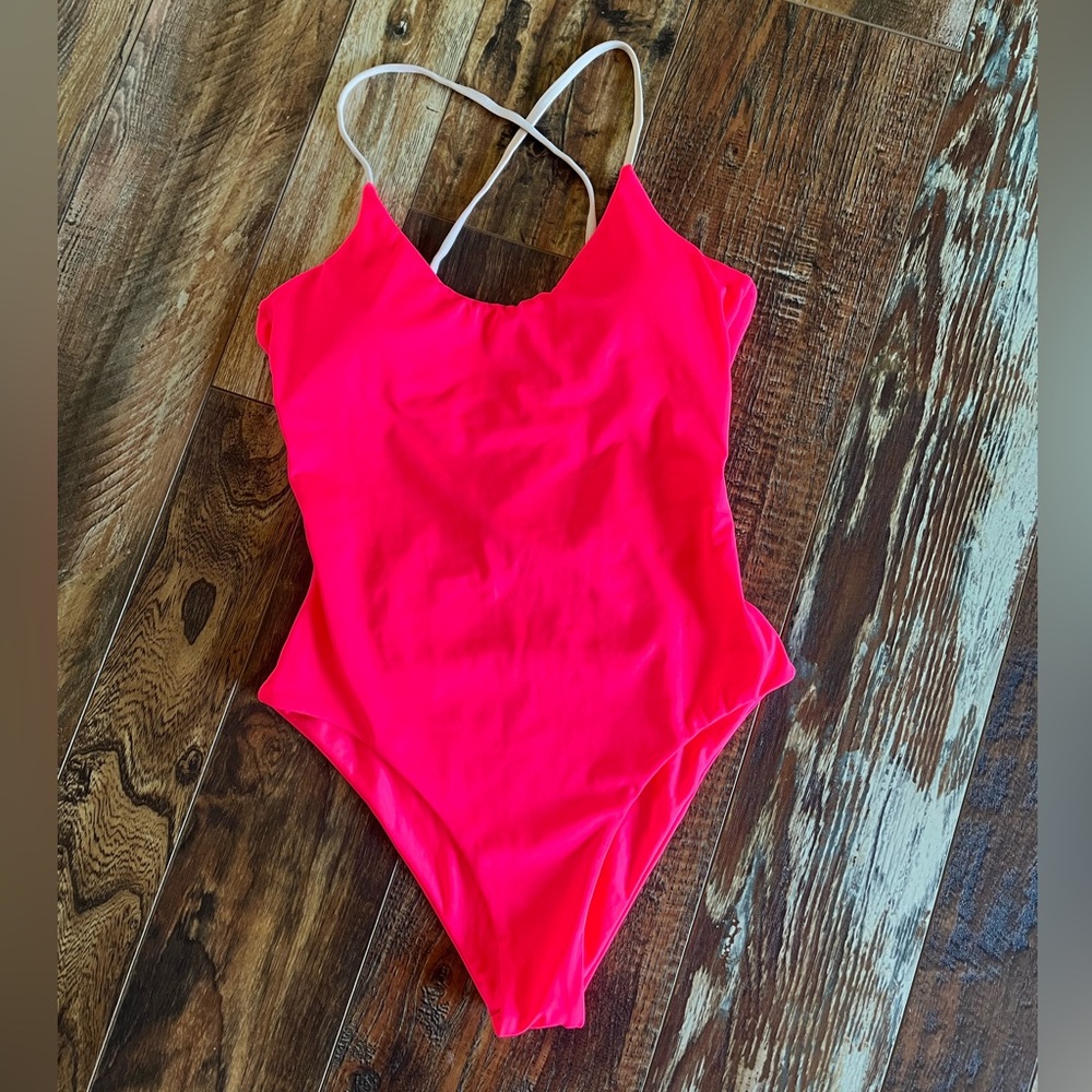 Billabong “just a hint” Neon Pink One-Piece Swimsuit